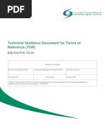 Technical Guidance Document For Terms of Reference (TOR) : EAD-EQ-PCE-TG-04