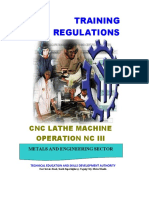 Training Regulations: CNC Lathe Machine Operation NC Iii