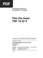 Film Die Head TBF 16-32 X: Operating Manual