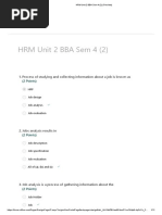 HRM Unit 2 BBA Sem 4 (2) : Process of Studying and Collecting Information About A Job Is Known As 1