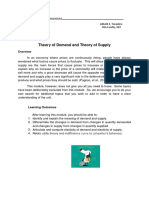 Theory of Demand and Theory of Supply: Module 2 BA121 Basic Microeconomics