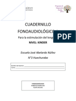 Cuadernillo Fonoaudiológico N°1 Kínder