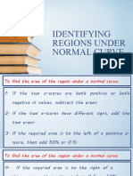 Identifying Regions Under Normal Curve