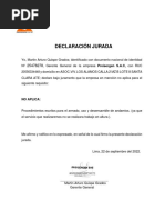 DECLARACION JURADA Andamios