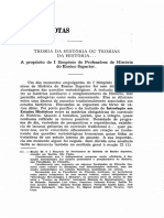 Fatos E Notas: Teoria Da História Ou Teorias Da História..