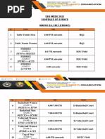 1 Table Tennis Men 4:00 PM Onwards HQ2: Eso Week 2023 Schedule of Events MARCH 24, 2023 (FRIDAY)