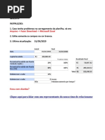 Instruções: 1. Caso Tenha Problemas No Carregamento Da Planilha, Vá Em: 2. Edite Somente Os Campos Na Cor Branca. 3. Última Atualização: 31/03/2020