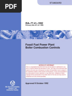 Fossil Fuel Power Plant Boiler Combustion Controls: Standard