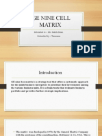 Ge Nine Cell Matrix: Submitted To Ms. Sakshi Mam Submitted by Tammana