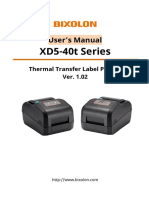 Manual User XD5-40t 시리즈 ENG V1.02