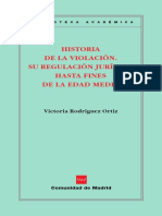 Historia de La Violación. Su Regulación Jurídica Hasta Fines de La Edad Media