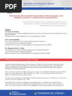 Observaciones Sobre Los Distintos Tipos de Células o Fibras Musculares A Nivel Metabólico, Molecular y Su Rendimiento en La Actividad Física