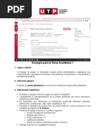 Consigna para La Tarea Académica 1: 1. Logro A Evaluar