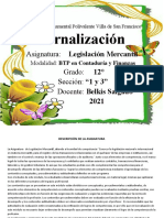 Jornalización: Asignatura: Legislación Mercantil Grado: 12° Sección: "1 y 3" Docente: Belkis Salgado