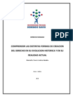 Comprender Las Distintas Formas de Creacion Del Derecho en Su Evolucion Historica Y en Su Realidad Actual