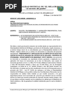 Oficio ° - 2023-Mdem - Solicitud de Finaciamiento de Inversion Cui #2485992 Centro de Salud