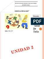 Matematica Aplicada Unidad 2 2021