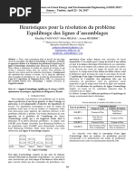 Heuristiques Pour La Résolution Du Problème Equilibrage Des Lignes D'assemblages