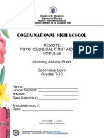 JHS Remote PFA Module Activity Sheet