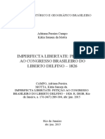 Imperfecta Libertate: Petição Ao Congresso Brasileiro Do Liberto Delfino - 1826