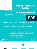 Facultad de Ciencias de La Salud E.A.P. Medicina Humana 2023 - I