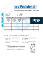 Ficha Tablero Posicional para Cuarto de Primaria