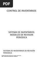 Tema 25 SISTEMA DE INVENTARIOS MODELOS DE REVISION PERIODICA