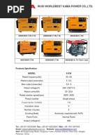 Wuxi Worldbest Kama Power Co.,Ltd: KDE6700T / TN / TA KDE6500T / TN / TA KDE6500T / TN