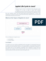 Applet Life Cycle in Java