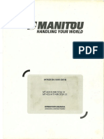 Manitou MT 420H Op - Manual