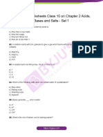 Chapter 2 - Acids Bases and Salts Worksheet Questions Set 1