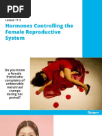 Hormones Controlling The Female Reproductive System: Lesson 11.3