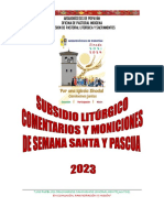 Subsidio Liturgico Moniciones y Comentarios Semana Santa 2023