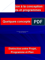 Introduction À La Conception de Projets Et Programmes Quelques Concepts de Base