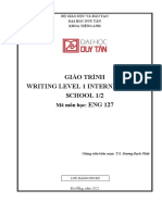 Giáo Trình Writing Level 1 International School 1/2 ENG 127: Mã môn học