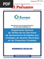 Reglamento Tarifas SS Brindados Por UGM de PC - RESOLUCION-N0-023-2022-SUNASS-CD-19-03-2022