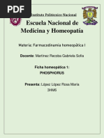 Escuela Nacional de Medicina y Homeopatía: Materia: Farmacodinamia Homeopática I