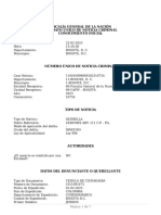 Fiscalía General de La Nación Formato Único de Noticia Criminal Conocimiento Inicial