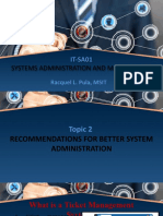 Topic 2 Recommendations For Better System Administration