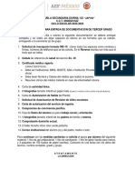 Escuela Secundaria Diurna 132 "Japon" C.C.T. 09DES0132Z CICLO ESCOLAR 2022-2023 Instrucciones para Entrga de Documentación de Tercer Grado