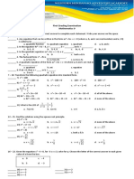 Mathematics 9 - Examination - ASJ