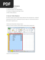 1.1 Insertar Tablas Dinámicas