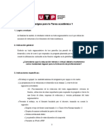 Consigna para La Tarea Académica 1: 1. Logro A Evaluar