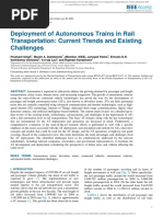 Deployment of Autonomous Trains in Rail Transporta