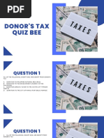 Donor'S Tax Donor'S Tax Donor'S Tax Quiz Bee Quiz Bee Quiz Bee