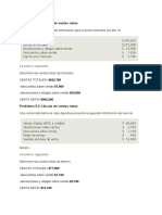 Problema 5.1 Cálculo de Ventas Netas: Se Pide Lo Siguiente