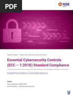 Essential Cybersecurity Controls (ECC - 1:2018) Standard Compliance