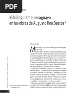 El Bilingüismo Paraguayo en Las Obras de Augusto Roa Bastos - Revista de La Casa de Las Américas - N - 288 - P - 92 - 97 - 2017.