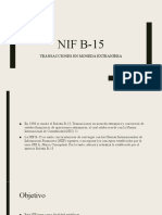 NIF B-15: Transacciones en Moneda Extranjera