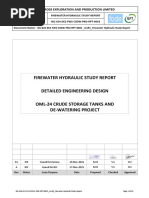 Firewater Hydraulic Study Report Detailed Engineering Design Oml-24 Crude Storage Tanks and De-Watering Project